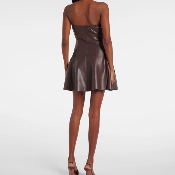 NORMA KAMALI Grace Faux Leather Corset Dress Size Large / 10 - Picture 4 of 5